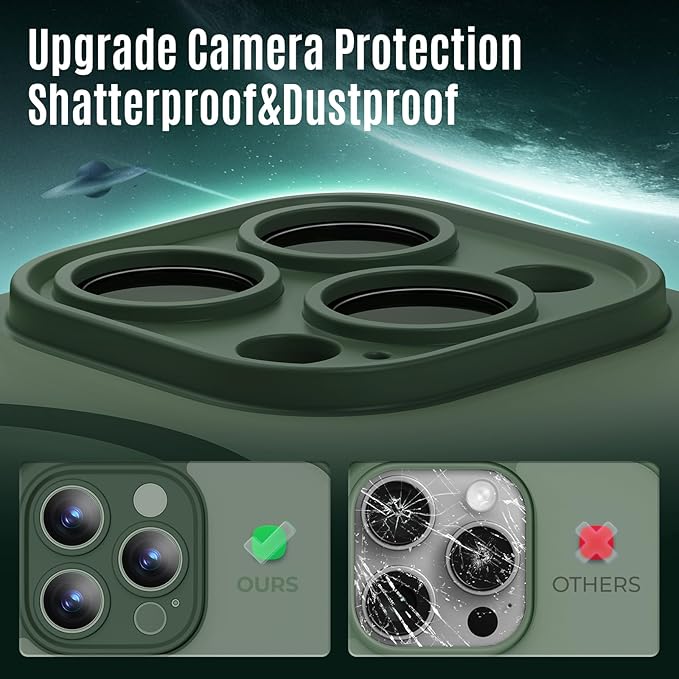 Symcele Designed for iPhone 16 Pro Max Case, Compatible with MagSafe, with Privacy Screen Protectors X2, [Camera Protection] [15FT Military Drop Protection] Shockproof Phone Case, 2024, Alpine Green