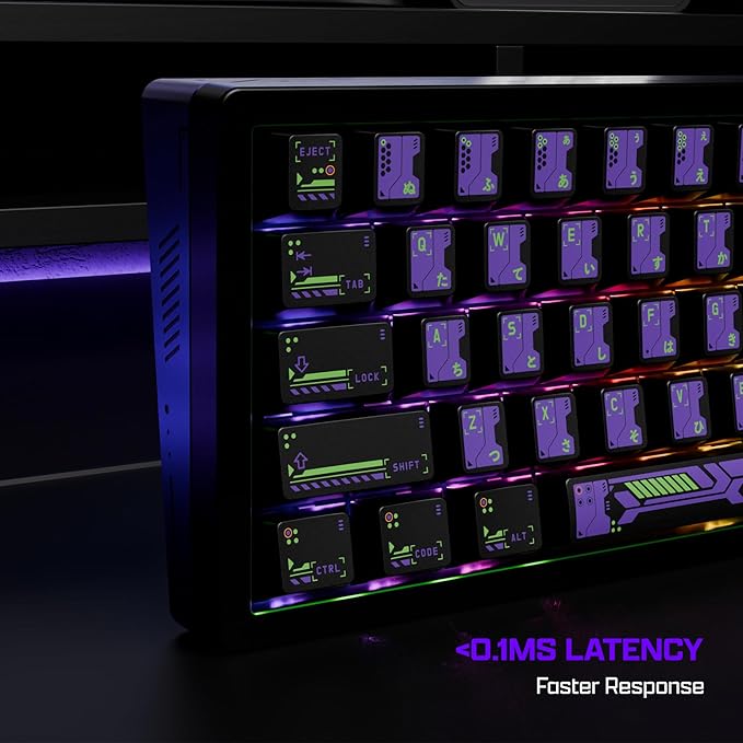 OOCTPK Chilkey Slice68 HE Mechanical Keyboard Gaming Keyboard Wired, 68% Hot Swappable Custom Hall Effect Aluminum Keyboard with Flux Switch, Rapid Trigger, 8K Polling, RGB Magnetic Switch, for PC Mac