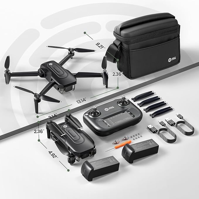 Holy Stone HS175G GPS Drone With 4K EIS Camera For Adults, 249g Foldable RC Quadcopter With Auto Return, Follow Me, 60 Mins Flight Time, Battery Fast Charge, Headless Mode, Upgraded HS175D