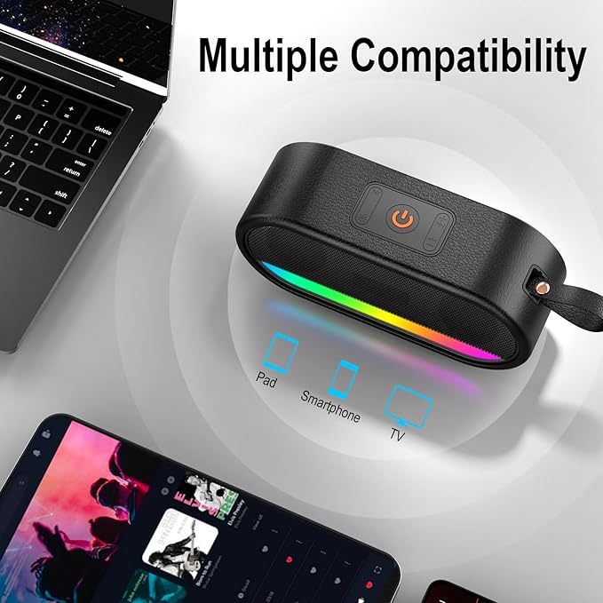 Bluetooth Speaker with 24W Dual Speaker, HD Loud Sound, Portable Outdoor Wireless Punchy Bass, Bluetooth 5.3, 10H Playtime Built-in Mics, Ultra Wireless Speaker IPX6 Waterproof for /Party/Beach/Home