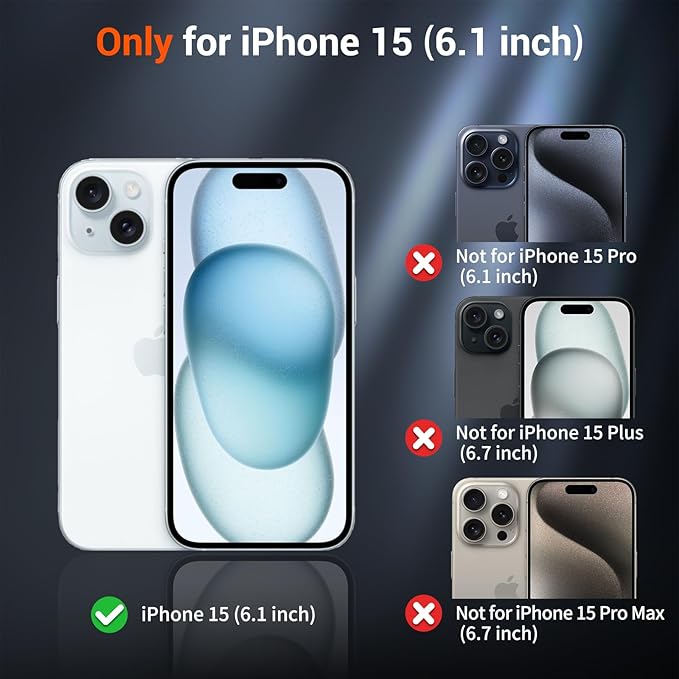 SUPFINE Magnetic for iPhone 15 Case (Compatible with MagSafe) (Military Grade Drop Protection) Slim Translucent Matte Shockproof with Anti-Fingerprint Phone Case, Cangling Green