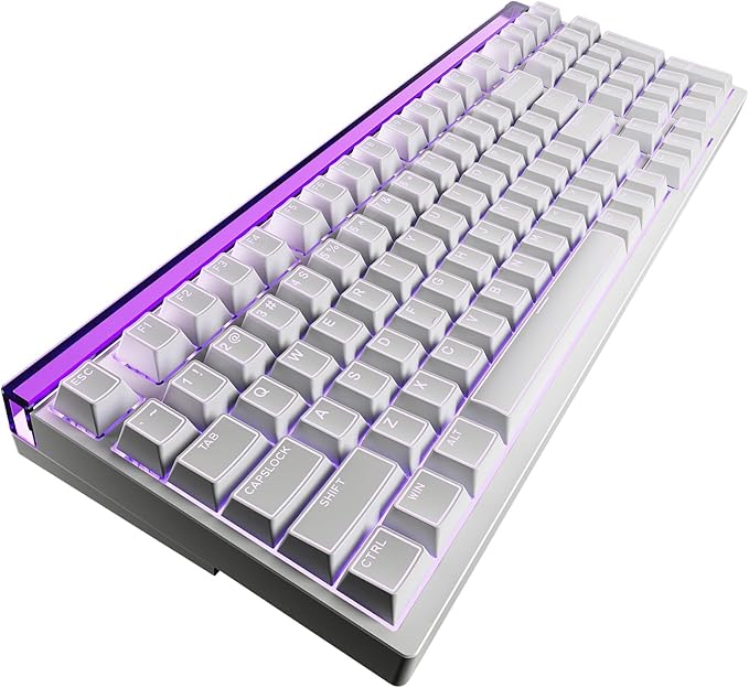 ZORNHER ZH99HE Mechanical Gaming Keyboard, Full Size White Gaming Keyboard with Creamy Switch,Soft RGB Backlit Light Box,Adjustable Actuation & Rapid Trigger, Hall Effect Technology