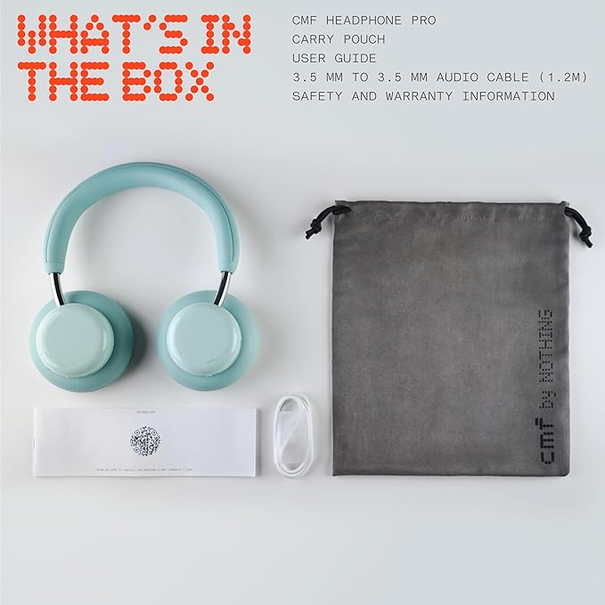 CMF BY Nothing Headphone Pro Active Noise Canceling Wireless Headphones Bluetooth 5.4 Over The Ear Headset, 50H ANC Playtime, Bass&Treble Slider, Custom EQ&Spatial Audio, Hi-Res LDAC, Dark Grey