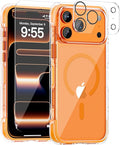for iPhone 17 Pro Case with Tempered Glass & Lens Protectors, Compatible with MagSafe, Military-Grade 4-Corner Airbag Protection, Strong N52 Magnets, Anti-Yellowing Clear Case
