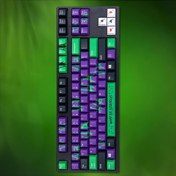 Joker Graffiti Custom Keycap Set | Cherry Profile | PBT Dye-Sub | 135 Keys | Mechanical Gaming Keyboards | PC Accessories