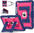 for iPad 9th/ 8th/ 7th Generation 10.2 Inch iPad Case 9th Generation with Pencil Holder,Heavy Duty Shockproof Cover for i Pad 9th/8th/7th Gen 2021/2020/ 2019,Navy Pink