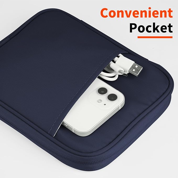 HoYiXi Universal Sleeve Bag for 7-8 inch Tablet Fire HD 8/Fire HD 8 Plus Compatible iPad mini (6th Gen) 8.3" 2021, iPad mini 5/4/3/2/1, Tab A8, 7"-8" inch Android Tablet Sleeve Case -Blue