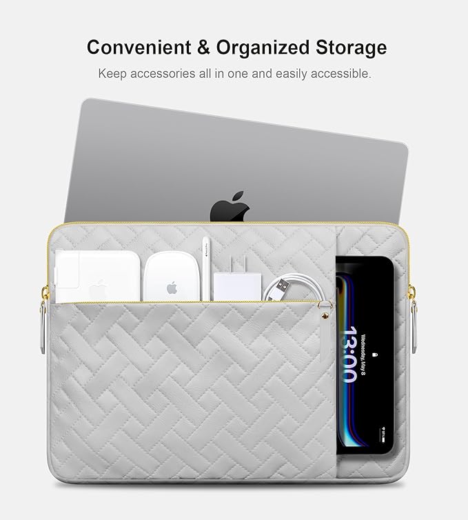 Lacdo Laptop Sleeve Case for 14 inch New MacBook Pro M5 Pro/Max A3426 A3427 (2026), M5/M4/M3/M2/M1 A3434 A3112 A3401 A3185 A2918 A2992 A2779, 13.8 inch Surface Laptop 7th Computer Bag, Space Gray