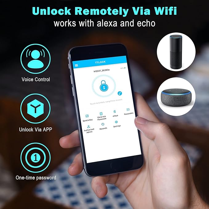 Fingerprint Door Knob, FITNATE Smart Fingerprint Lock with Tuya App Control,255 Users,Password Management, Anti-Slip Handle Door Knob for Bedroom,Home,Hotel,Office