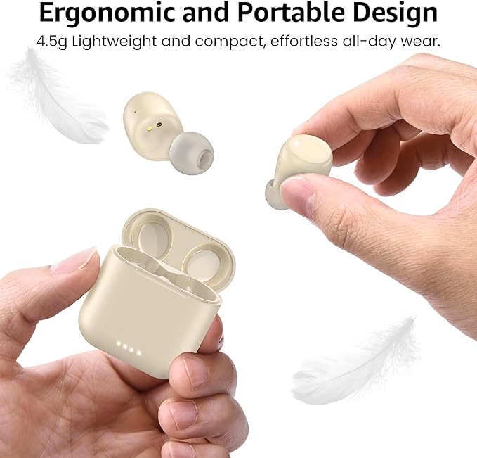 TOZO T6 Wireless Earbuds, Bluetooth 5.3 Ear Buds, Stereo Sound in Ear Headphones, 50 Hours Playtime, Wireless Charging Case, APP Customizable EQs, IPX8 Waterproof Earphones