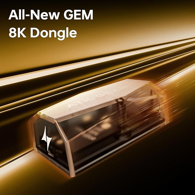 ATK Blazing Sky X1 V2 Wireless Gaming Mouse, 54g Lightweight, PAW3950Ultra Sensor, Nordic 54L15 MCU, Optical Switches, New GEM 8K Dongle, Dual-Mode 2.4G/Wired (Ultimate, Black)