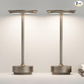 LED CordlessTable Lamp,Rechargeable USB-C Battery Operated Table Lights IP54 Waterproof 3 Levels Brightness Light with Memory Function,Cordless Light for,Dining Room, Cafe,Bars(2P Coffee)