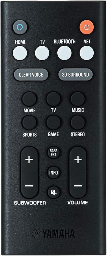 YAMAHA ATS-2090 Sound Bar with Wireless Subwoofer, Bluetooth, and Alexa Voice Control Built-in (Renewed), Black