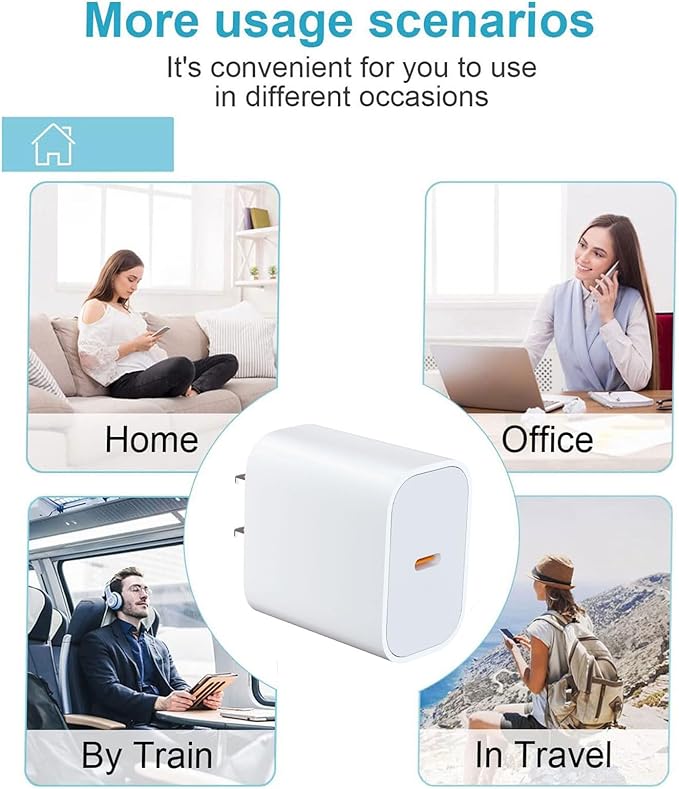 i Phone USB C Fast Charger, 3Pack 40W USB C Wall Charger with 6FT Cable for i Phone 17/17 Plus/17 Pro/17 Pro Max/16/16 Plus/16 Pro/16 Pro Max/15/15 Plus/15 Pro/15 Pro Max
