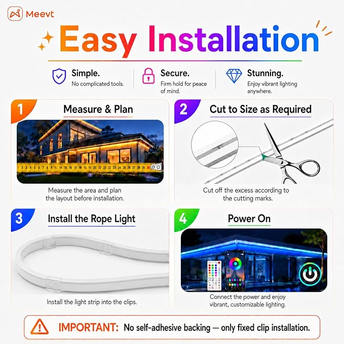 Neon Rope Lights - 32.8Ft Flexible LED Rope Lights,24V RGB Rope Lights Control with App/Remote Multiple Modes,DIY Design, IP65 Waterproof Strip Lights for Bedroom Room Outdoors Decor