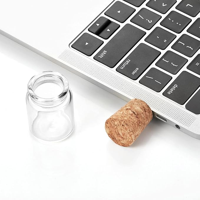 USB Flash Drive, 16GB Wooden USB2.0 High Speed USB Thumb Drives Memory Stick Pen Date Storage Stick Pendrive (Drift Bottle)