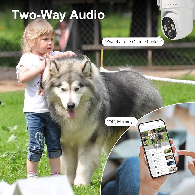 Outdoor Security Camera Wireless, 360° PTZ Remote Wireless Cameras for Home Security Solar Powered, 2K Solar Security Camera with Spotlight Color Night Vision, Free Cloud Storage(Need Apply) ,2 Pack