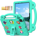 Dteck for iPad Air 6th Gen 11 Inch Case 2024,iPad Pro 11 Inch Case 2024 5th Gen(M4),Cartoon Panda Shockproof Rugged Lightweight Convertible Stand Kids Friendly Tablet Case with Handles,Mint Green