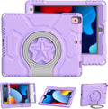 Kids Case for iPad (A16) 11th Generation 11 Inch 2025 & iPad 10th Generation 10.9 Inch 2022, Lightweight Shockproof Case Built-in Screen Protector with Handle Stand, Light Purple