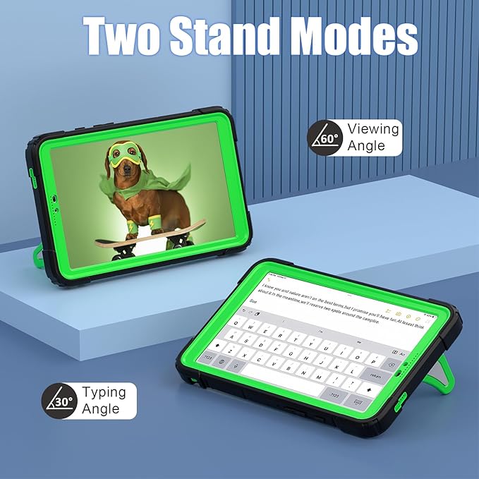 AKABEILA Compatible with Samsung Galaxy Tab A11 2025 8.7 inch Tablet Case，Lightweight Shockproof Rugged Protective Cover with Kickstand for Kids Children Boys Babies Dark Green