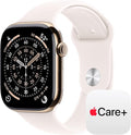 Apple Watch Series 11 [GPS + Cellular 46mm] Smartwatch with Gold Titanium Case with Light Blush Sport Band - M/L. Sleep Score, Fitness Tracker, Health Monitoring with AppleCare+ (2 Years)