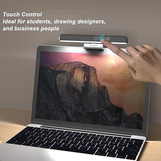 Gavigain Computer Monitor Light, Monitor Light Bar, 3 Tunable Color Temperature Dimmable LED Screen Monitor Light Bars with Touch Control for Laptop