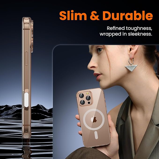 toushion 3 in 1 for iPhone 16 Pro Case with Camera Control Button, Not Yellowing, Screen Protector*1 Camera Lens Protector*1, Military-Grade Protection for iPhone 16 Pro Phone Case 6.3 inch Clear