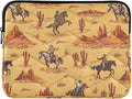 Cute Laptop Sleeve 13 inch Western Desert Cowboy Laptop Bag 14 inch Waterproof Computer Bag for Women Laptop Accessories Computer Cover Bag for Tablet Men, A06D24018