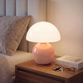 Dawnwake Mushroom Lamp Desk Lamp for Bedroom,Table Bedside Small Lamps for Living Room,Mushroom Decor Cute Mini Modern Mid Century Lamps for Night Stands,Unique Aesthetic Home Living Room Decor(Pink)