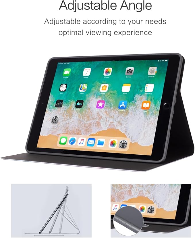 Vimorco iPad 9th Generation Case, iPad 7th/8th Generation Case for iPad 10.2 Cover, Auto Sleep/Wake, iPadcase 9th Generation Cover Multi-Angle View, Goldfish Black Cat