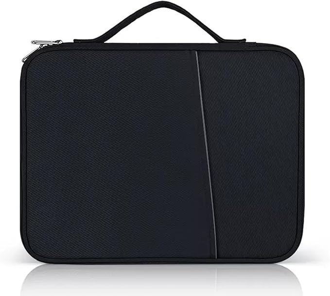 iPad Pro 12.9 Carrying Bag, Tablet Sleeve 12.9 Magic/Smart Keyboard Accessory Bag for Pad Pro 12.9 M2/M1/2018-2020, Surface Pro 9/8/X/7/6, 12.4" Galaxy Tab S8/S7+ Waterproof Carrying Case (Black)