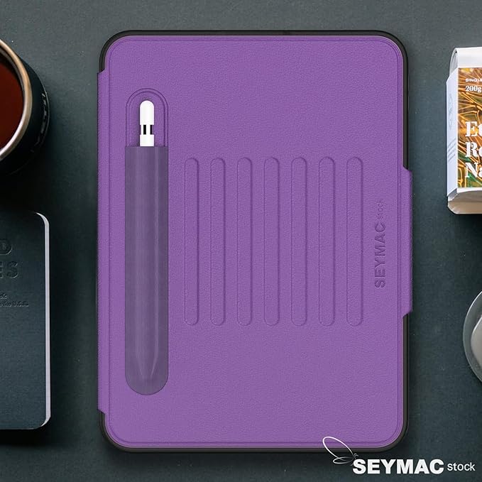SEYMAC stock Case for iPad (A16) 11th/10th Generation 11''/10.9'', Strong Magnetic Auto Sleep Shockproof Case with Absorbing Multi-Angles Stand, Pen Holder, Card Slot (Purple)