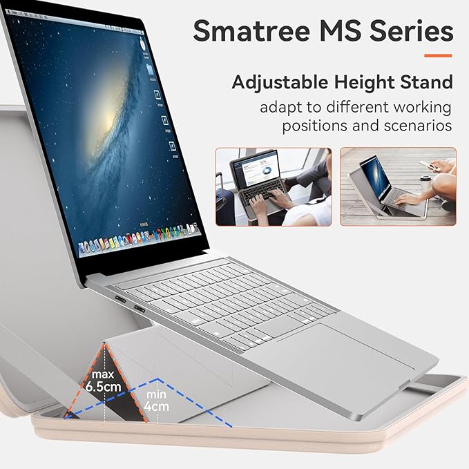Smatree MS23T Hard EVA Protective Sleeve with Stand Compatible for 11.6 inch HP Pro x360 Fortis 11 G11/G10/G9, HP Fortis 11 G9 Q/x360 11 G3 J, Chromebook 11 G9/x360 11 G4 Laptop Bag,White