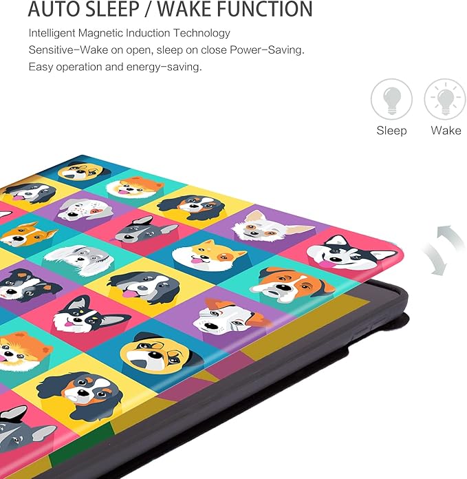 Case for iPad 9th Generation Case, Case for iPad 8th Generation Case, Case for iPad 7th Generation, Case for iPad 10.2 inch Kids Boys Girls Multi-Angle View with Adjustable Stand Auto Wake/Sleep, Dog
