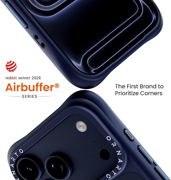 ORNARTO Magnetic for iPhone 17 Pro Max Case, 20FT Military-Grade Drop Protection, Compatible with MagSafe, Slim Shockproof Translucent Matte Phone Case for iPhone 17 Pro Max 6.9", Dark Blue