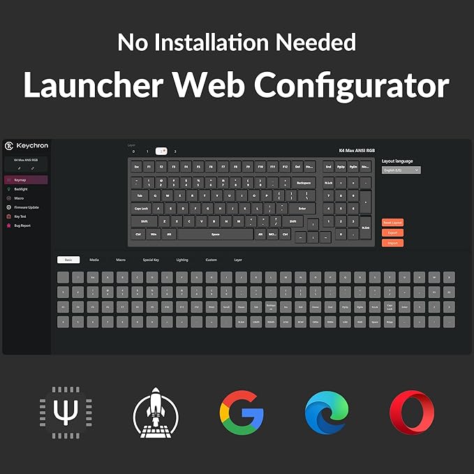 Keychron K4 Max Wireless Custom Mechanical Keyboard with Number Pad, QMK Programmable 100 Keys RGB Backlight, Bluetooth/2.4 GHz/Wired PBT Keycaps Compatible with Mac Windows Linux