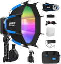 Amaran Ray 120c RGB Video Light,120w Portable Studio Photography Light CCT 1,800K-20,000K with Softbox Portable Bag for YouTube,TikTok,Live Streaming,Weddings,Vlog