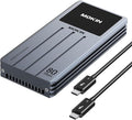 MOKiN 80Gbps M.2 NVMe SSD Enclosure with LCD Display, Cooling Fan, PCIe Gen5, M.2 Enclosure Compatible with Thunderbolt 5/4/3 & USB4/3.1/3/2, Supports NVMe 2280/2260/2242/2230 SSDs up to 8TB