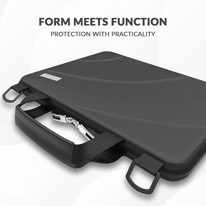 UZBL 13-14 Inch Always-on Chromebook Protective Hard Case with Adjustable Shoulder Strap and Carrying Handles