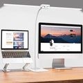 EppieBasic Led Desk Lamp,24W 31.5IN Architect Double Head Desk Lamps for Home Office,Dimmable & 6 Color Modes Extra Bright Modern Table lamp with Base,Overhead Computer Lighting for Workbench Monitor