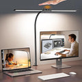 Syrinx LED Desk Lamp for Office Home, Dual Head Eye-Care Architect Table Lamp, Gesture/Wired Control, Flexible Neck, Bright Desk Light with Memory/Timer, 50 Lighting Modes for Study, Reading, Drafting