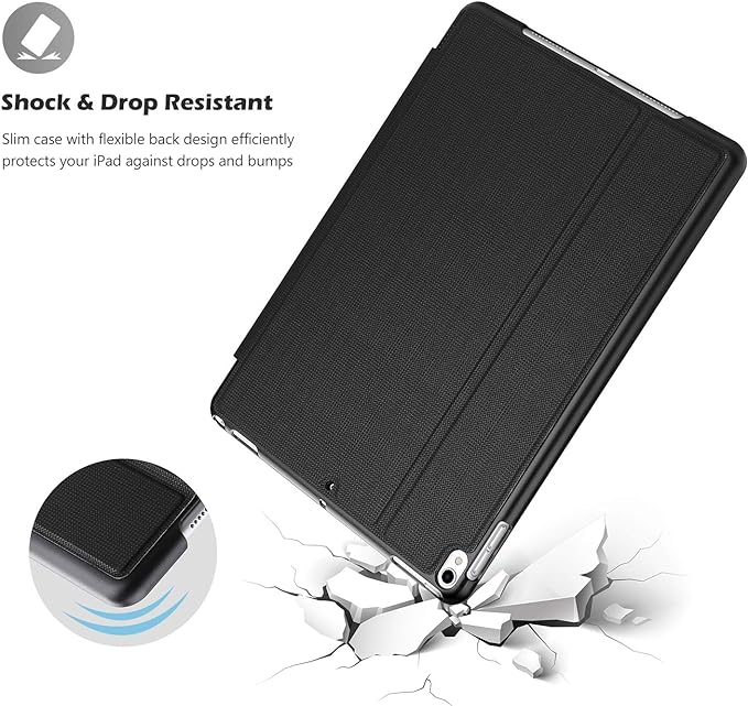 ProCase Cover for iPad Air 3 10.5" 2019 / iPad Pro 10.5 2017 Case, Slim Stand Protective Folio Case Smart Cover for iPad Air 10.5" (3rd Gen) 2019 / iPad Pro 10.5" 2017-Black