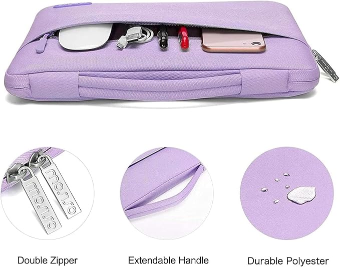 MOSISO Compatible with MacBook Air 15 inch Case M5 2026 M4 2025 M3 M2 2024 2023 A3448 A3241 A3114 A2941,Protective Hard Shell&Carrying Sleeve Bag&Keyboard Cover&Webcam Cover&ScreenFilm, Purple