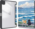 Case for iPad Pro 11 inch 4th/ 3rd/ 2nd / 1st Generation (2022/2021/2020/2018), Case with Pencil Holder, Stand Clear Back Cover Cute Cool Design for Women Girls, Auto Sleep/Wake, Cute Cat