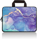 Universal 7-9 inch Kids Tablet Sleeve Case Bag, Shock-Proof Neoprene Zipper Handle Pouch Portable Case Bag Compatible with 7" 8" 8.5" 8.9" 9" Apple iPad mini, Samsung, HP (Purple Marble 1)