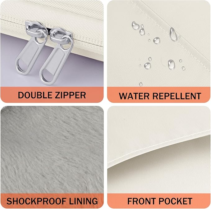 HoYiXi Universal Sleeve Bag for 7-8 inch Tablet Fire HD 8/Fire HD 8 Plus Compatible iPad mini (6th Gen) 8.3" 2021, iPad mini 5/4/3/2/1, Tab A8, 7"-8" inch Android Tablet Sleeve Case -White