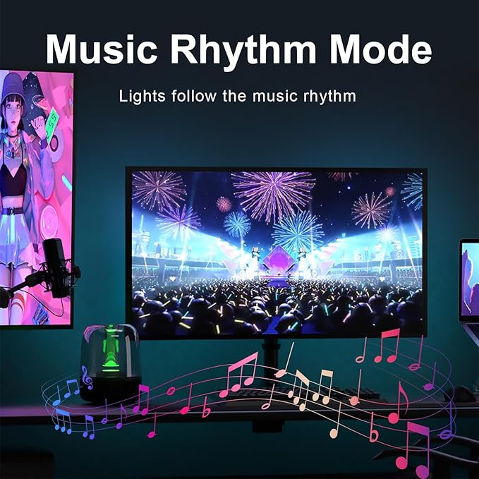DS Gaming Monitor Light, Backlight with Screen Color sync Effect for 27-34inch Computer Monitor, Compatible with Windows