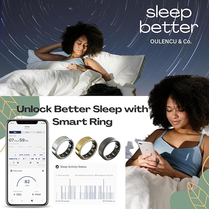 2026 Smart Ring for Women & Men Health Fitness Tracker for Daily Activity Workouts | Heart Rate Sleep Blood Oxygen Steps Cycle Monitoring Meditation | No Subscription Required (Silver, #6)