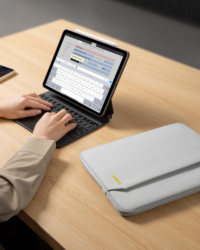 tomtoc 11 Inch Tablet Case Sleeve for 2026 iPad Air M4&M3, 2025 iPad Pro M5/M4, iPad (A16), Galaxy Tab S11/A11+, Fits Magic Keyboard and Smart Keyboard Folio