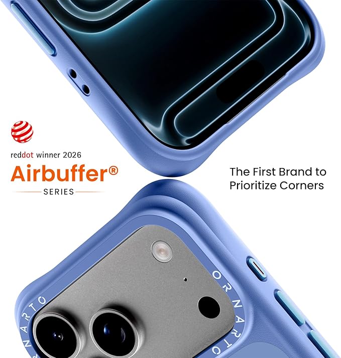 ORNARTO Magnetic for iPhone 17 Pro Max Case, 20FT Military-Grade Drop Protection, Compatible with MagSafe, Slim Shockproof Translucent Matte Phone Case for iPhone 17 Pro Max 6.9", Sea Blue